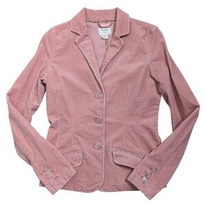 American Eagle Pink Corduroy Blazer Women Medium Y2K Preppy Academia Business